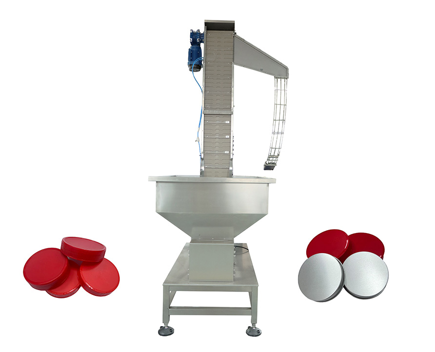 Máquina clasificadora y elevadora de tapas, elevador automático de tapas, elevador de tapas