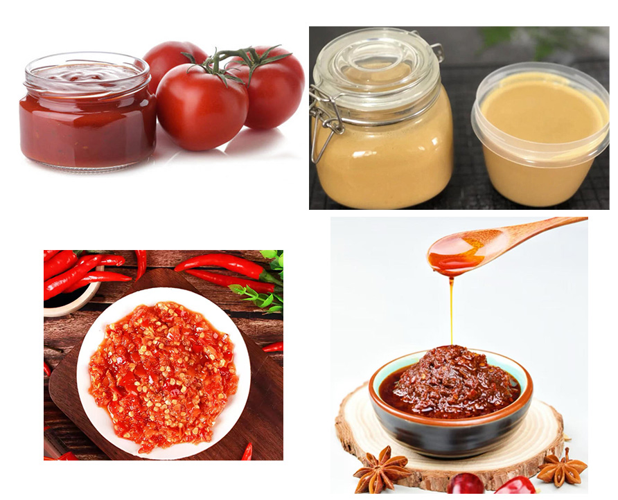 Máquina llenadora automática de bomba rotativa de doble cabezal para pastas, salsas, cremas y ghee.