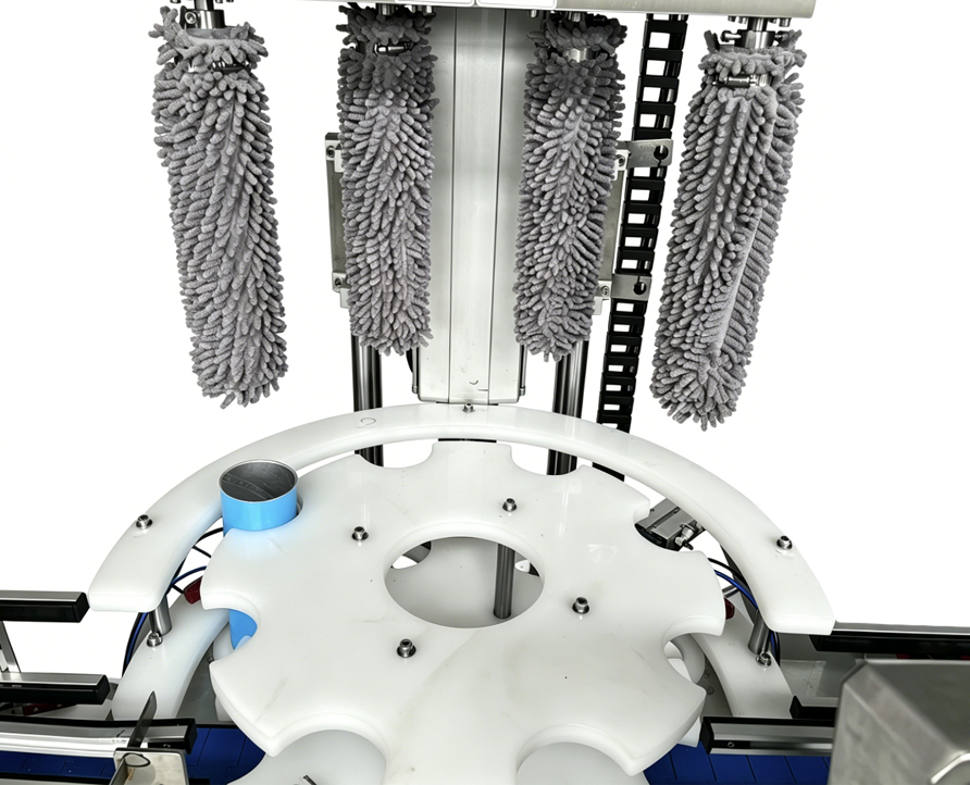 Máquina limpiadora de tubos de papel, máquina limpiadora de arriba a abajo, máquina limpiadora de latas de papel de 4 cabezales