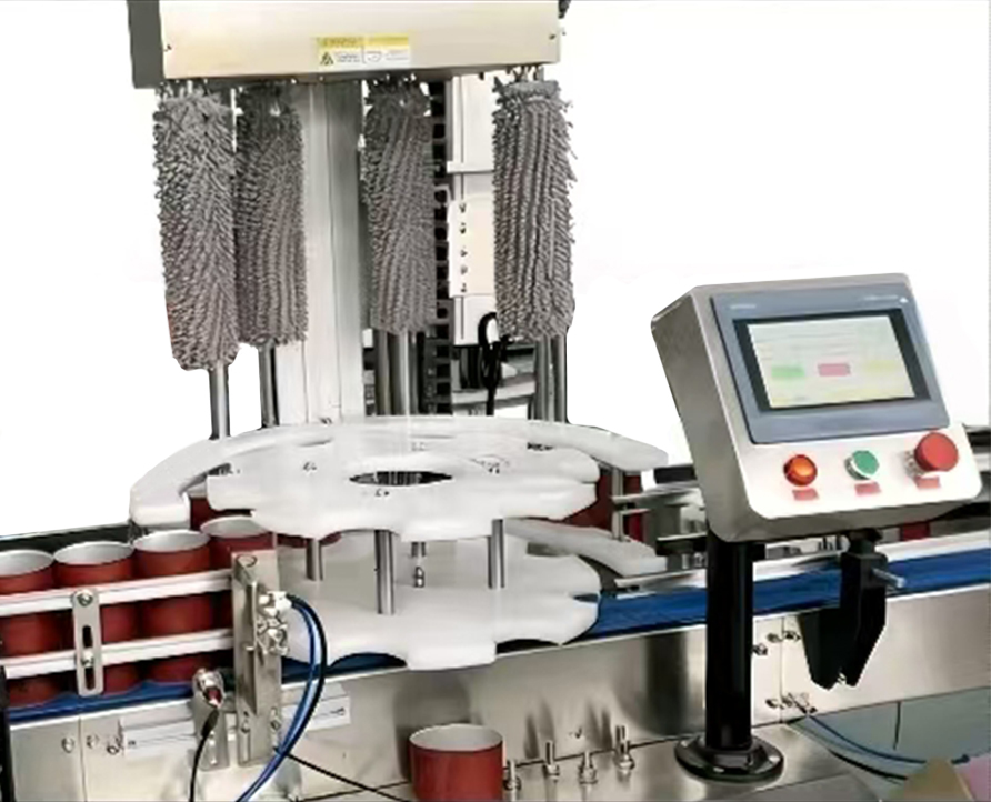 Máquina limpiadora de tubos de papel, máquina limpiadora de arriba a abajo, máquina limpiadora de latas de papel de 4 cabezales