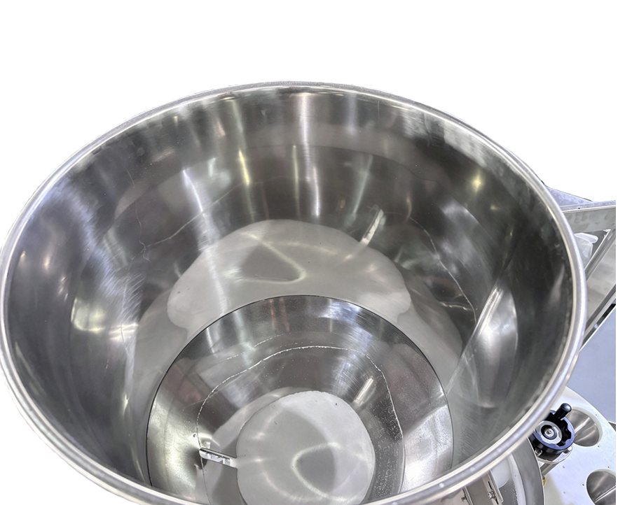 Máquina dosificadora de vasos medidores, máquina rotativa receptora de vasos medidores, máquina receptora cuantitativa de material granular de sal