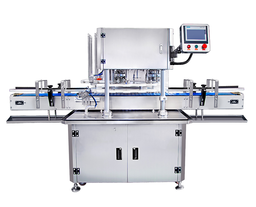Máquina selladora automática de latas de doble cabezal, máquina de sellado de latas de doble cabezal con control servo de alta velocidad