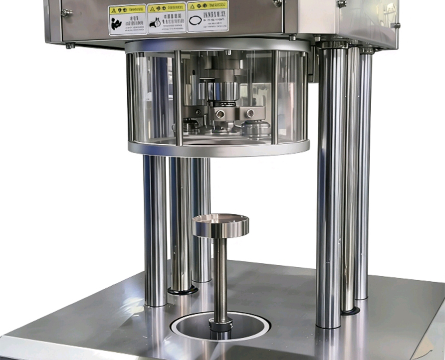 Máquina selladora al vacío semiautomática, máquina de sellado al vacío por presión negativa para latas de mariscos.